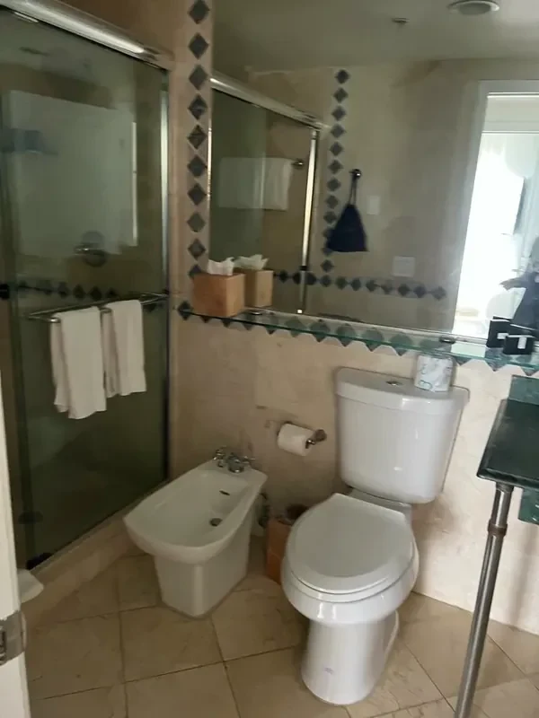 Before — Bentley Hotel South Beach bathroom existing conditions