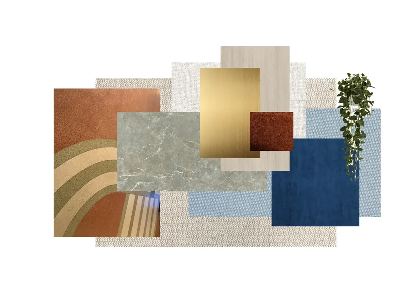 Hospitality interior design material palette inspired by Miami Art Deco architecture and coastal textures