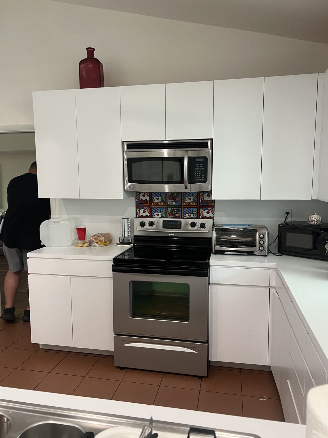 Before — original kitchen layout prior to renovation.